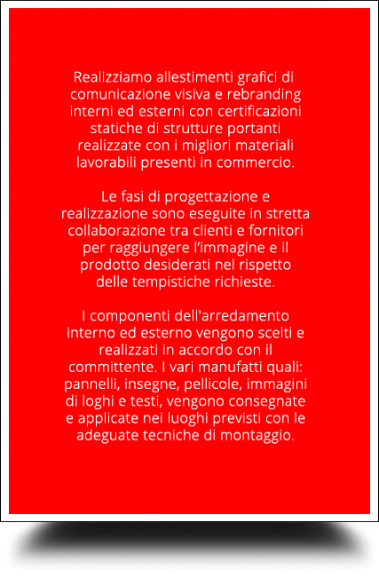 allestimenti grafici interni Padova
